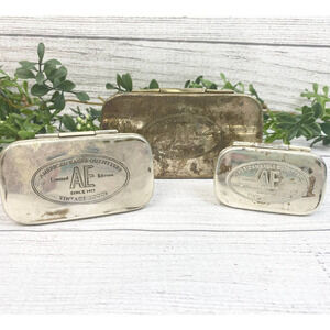 Vintage American Eagle Outfitters Dry Goods Silver Nesting Box Set of Three